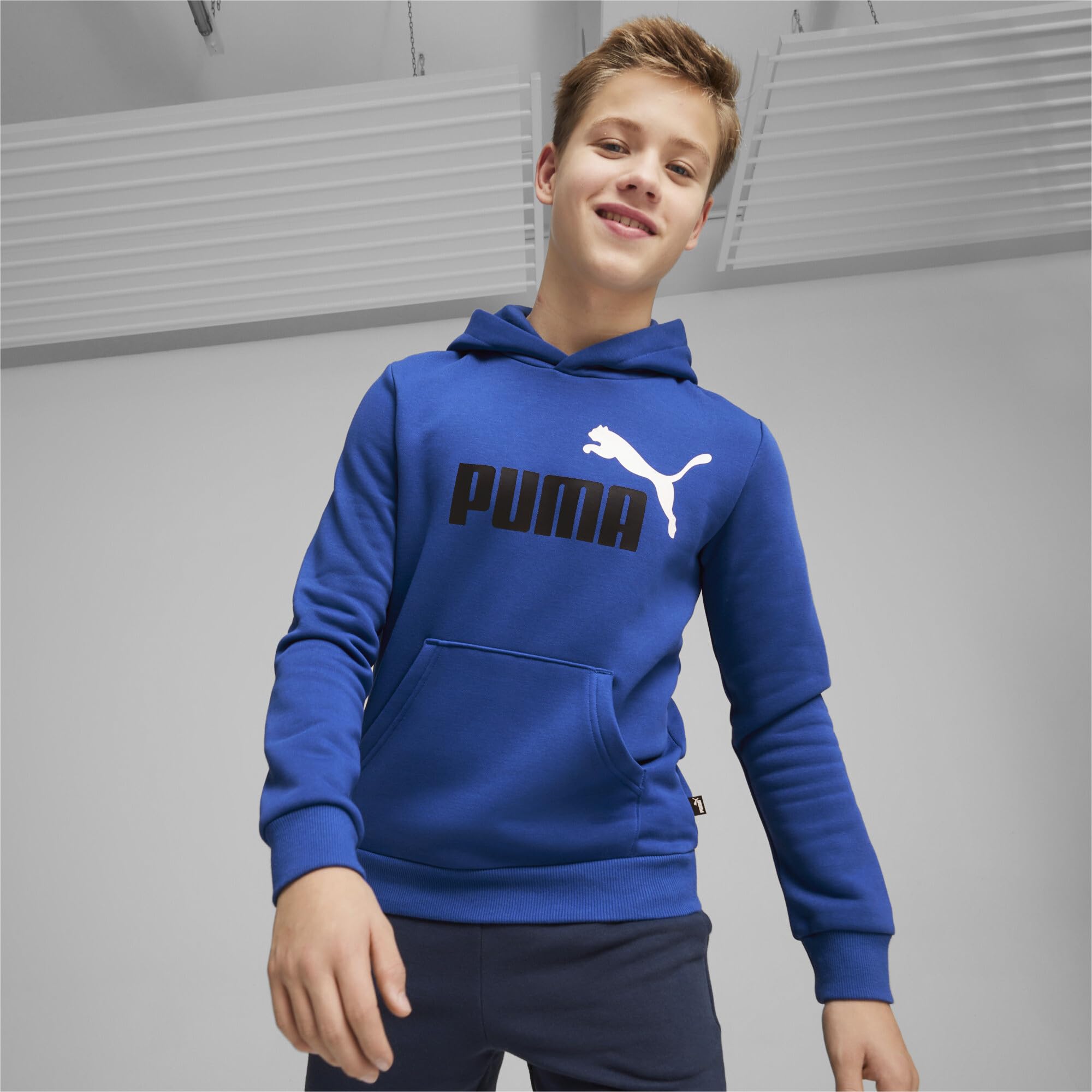 PUMA ESS+ 2 Col Big Logo Hoodie FL B Sudadera Niños