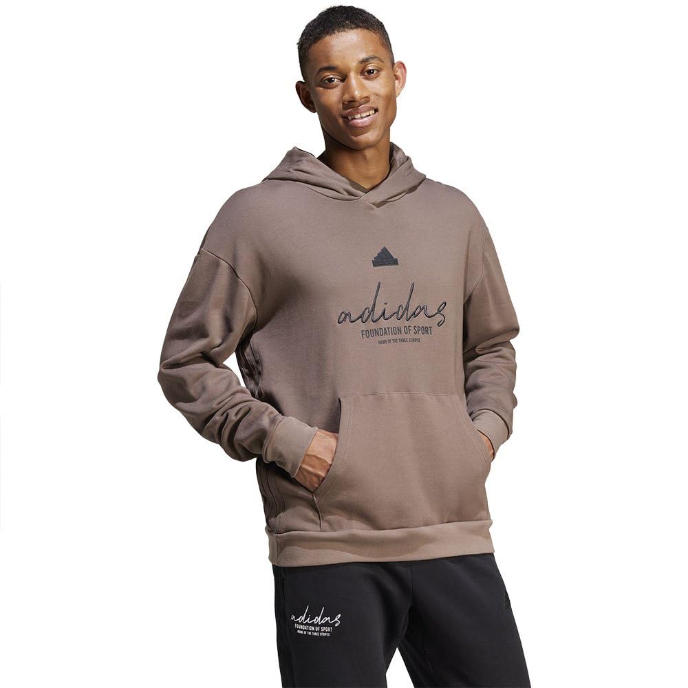 adidas Brand Love French Terry Hoodie Sudor con Capucha Hombre (Pack de 1)