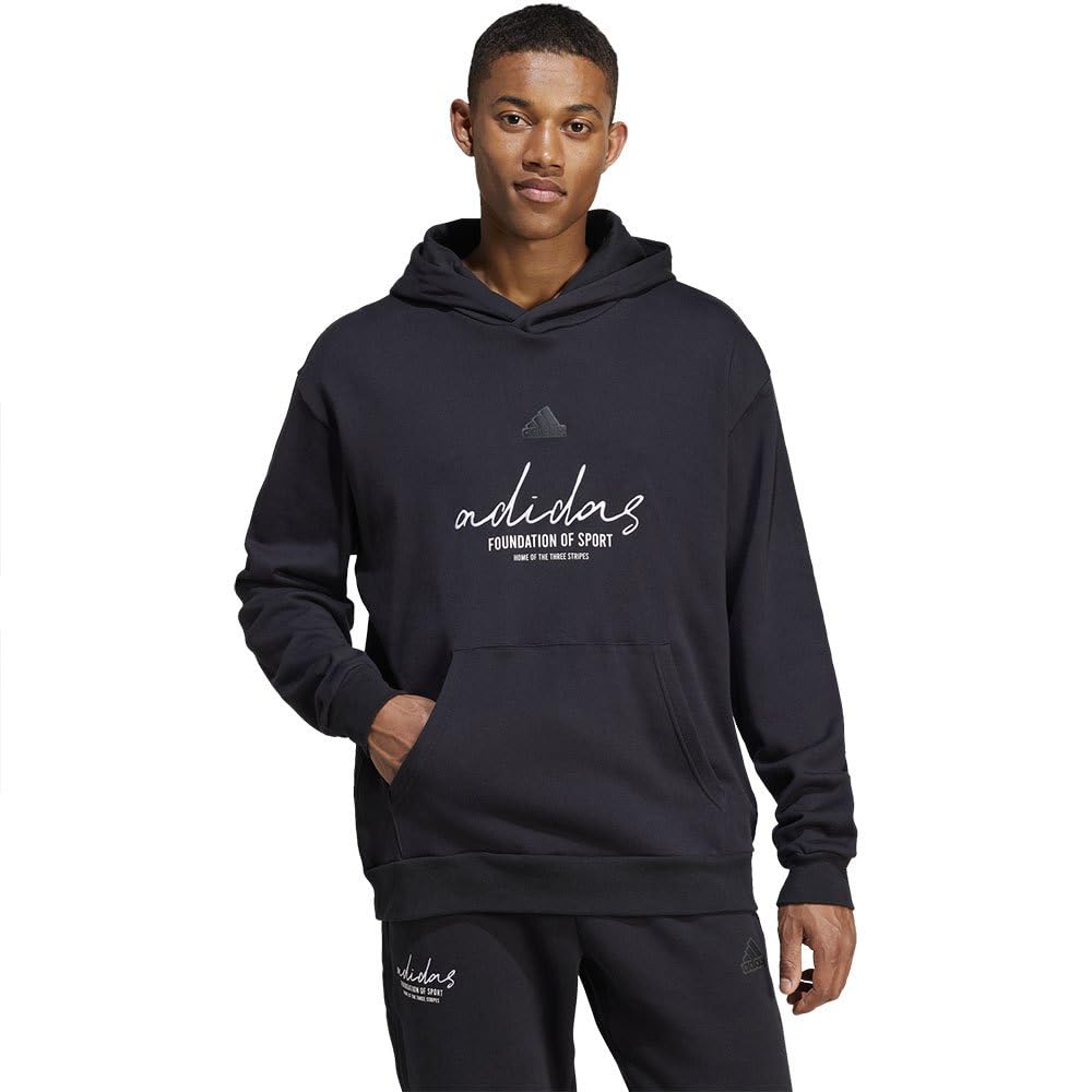 adidas Brand Love French Terry Hoodie Sudor con Capucha Hombre (Pack de 1)