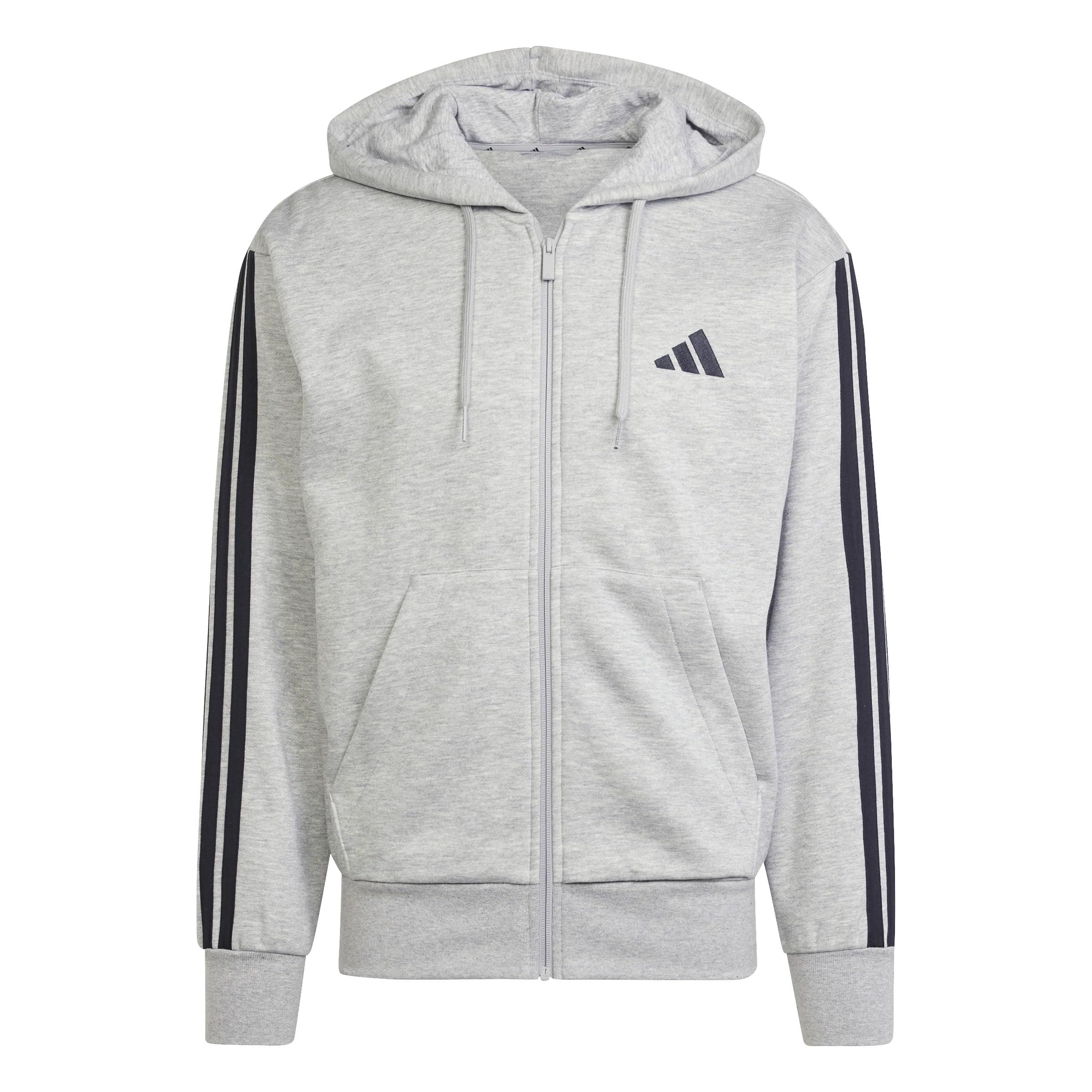 adidas Sudadera con Capucha de Forro Polar con Tres Rayas Esenciales Hombre