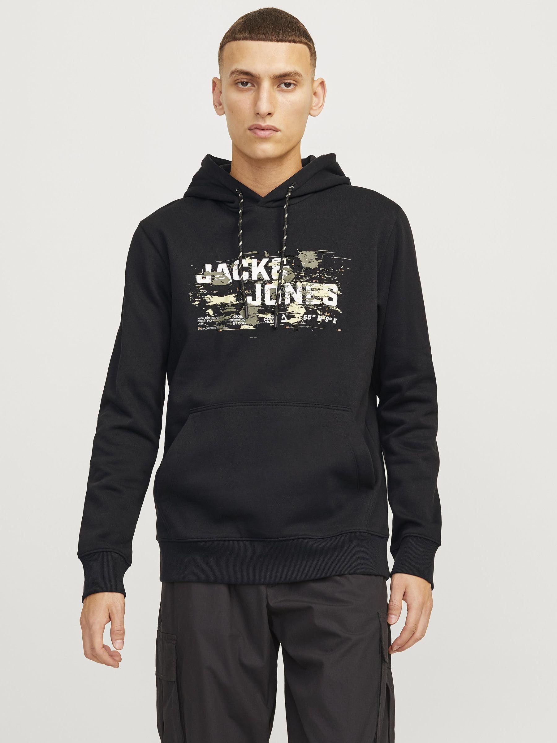 JACK & JONES Jcooutdoor Logo Sweat Hood Sn Sudadera con Capucha para Hombre