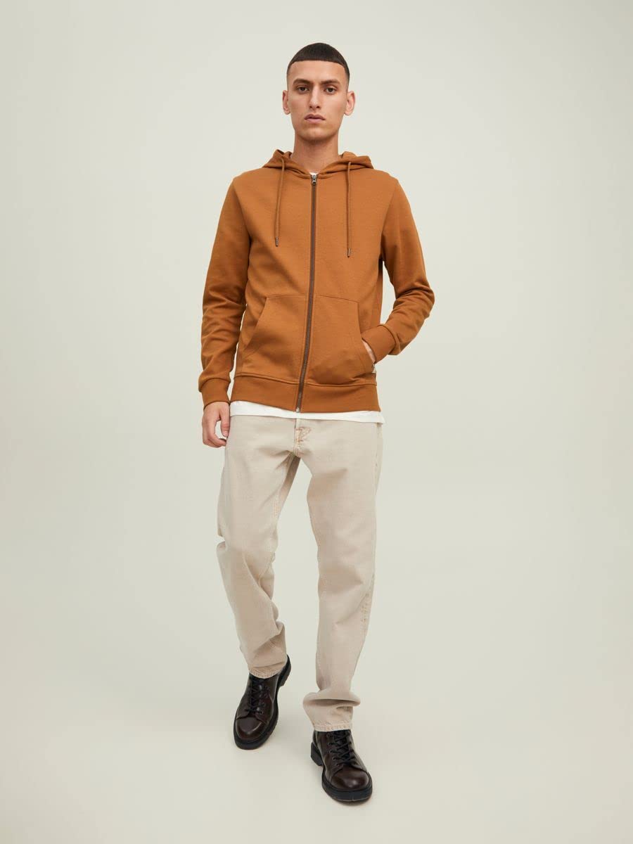 JACK & JONES Jjebasic Sweat Zip Hood Noos Sudadera con Capucha de Deporte para Hombre