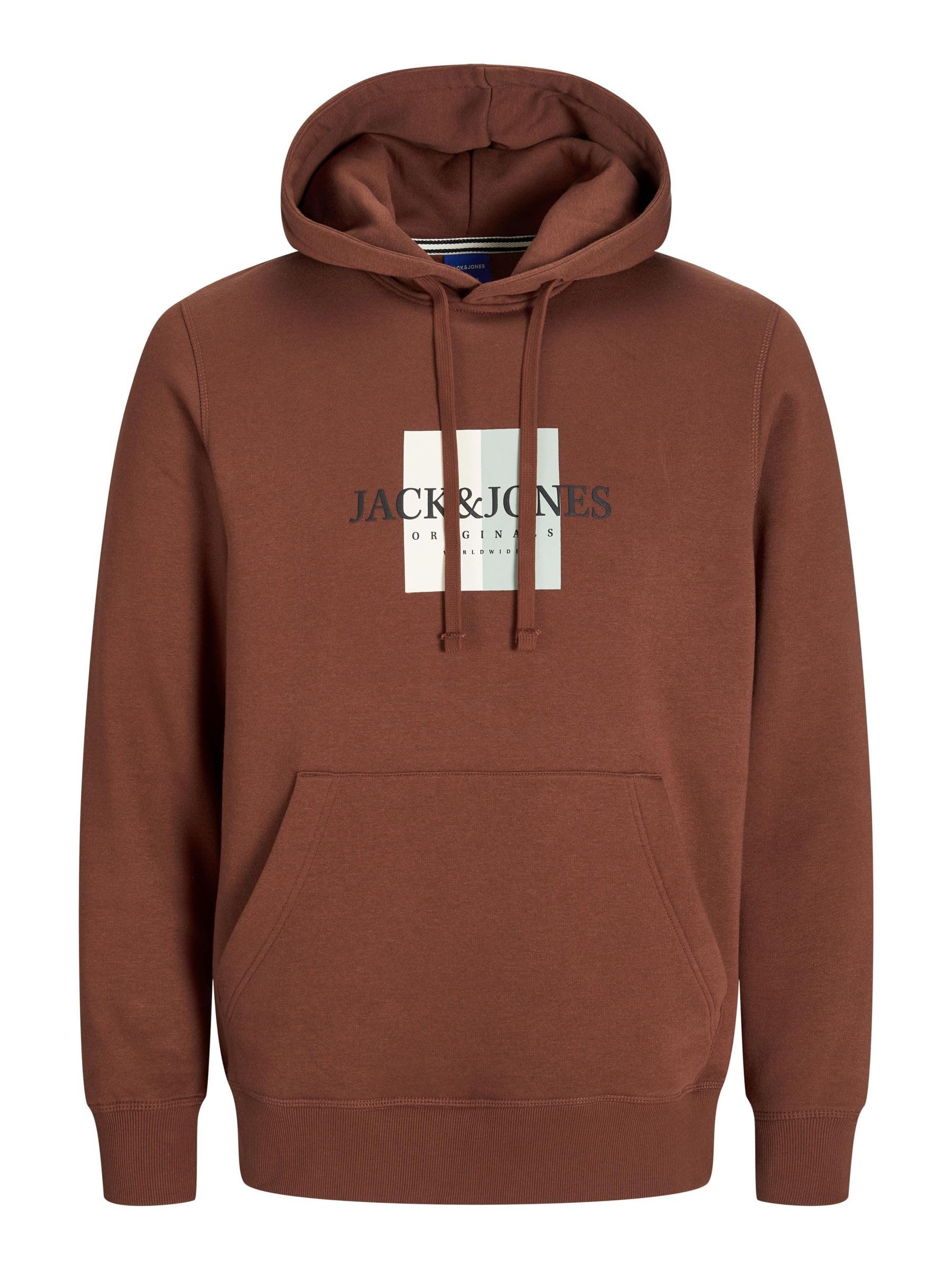 JACK & JONES Jorfrederiksberg Box Sweat Hood Sn Sudadera con Capucha para Hombre
