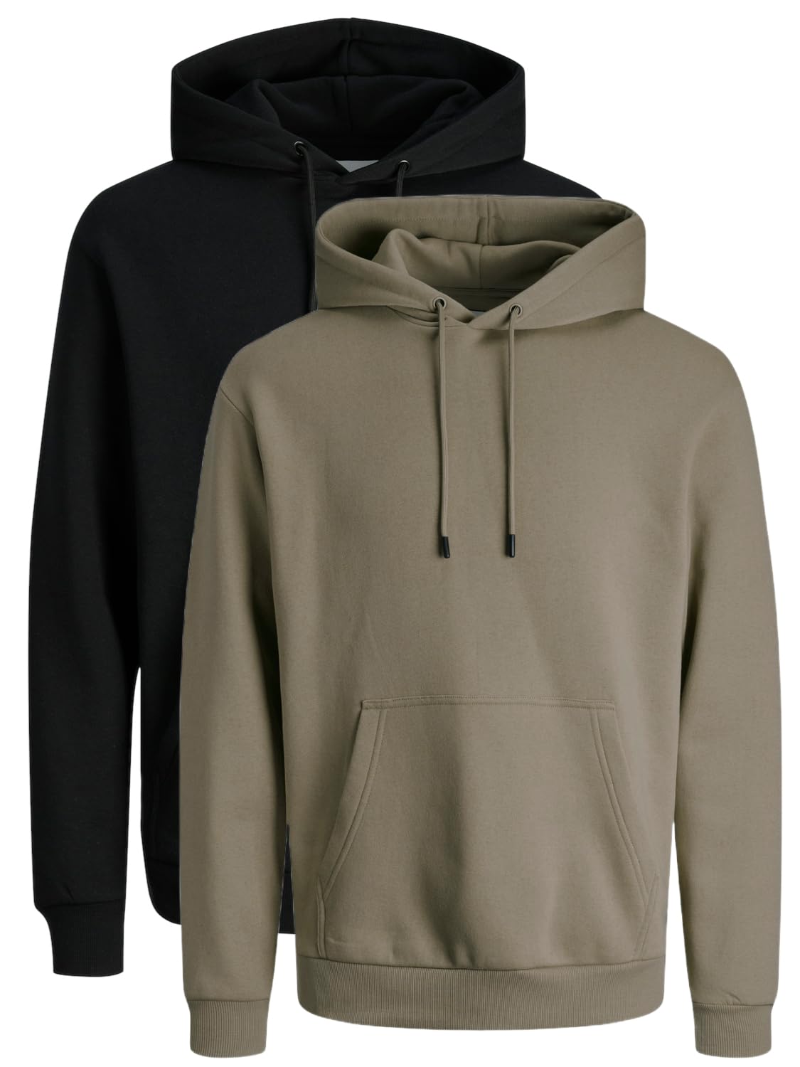 JACK & JONES Sudadera con capucha para hombre en paquete doble