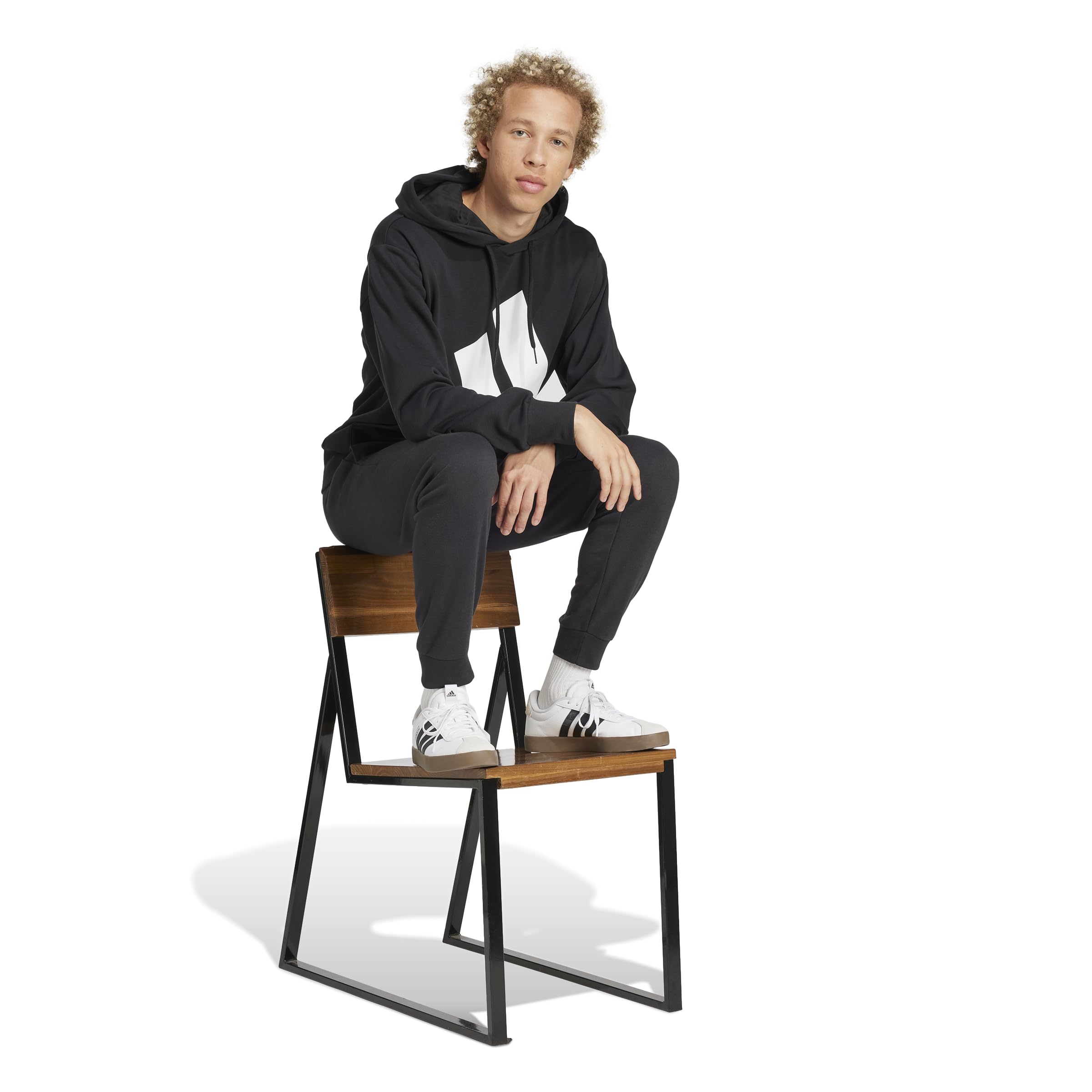adidas Essentials Big Logo French Terry Hoodie Sudadera con Capucha Hombre (Pack de 1)
