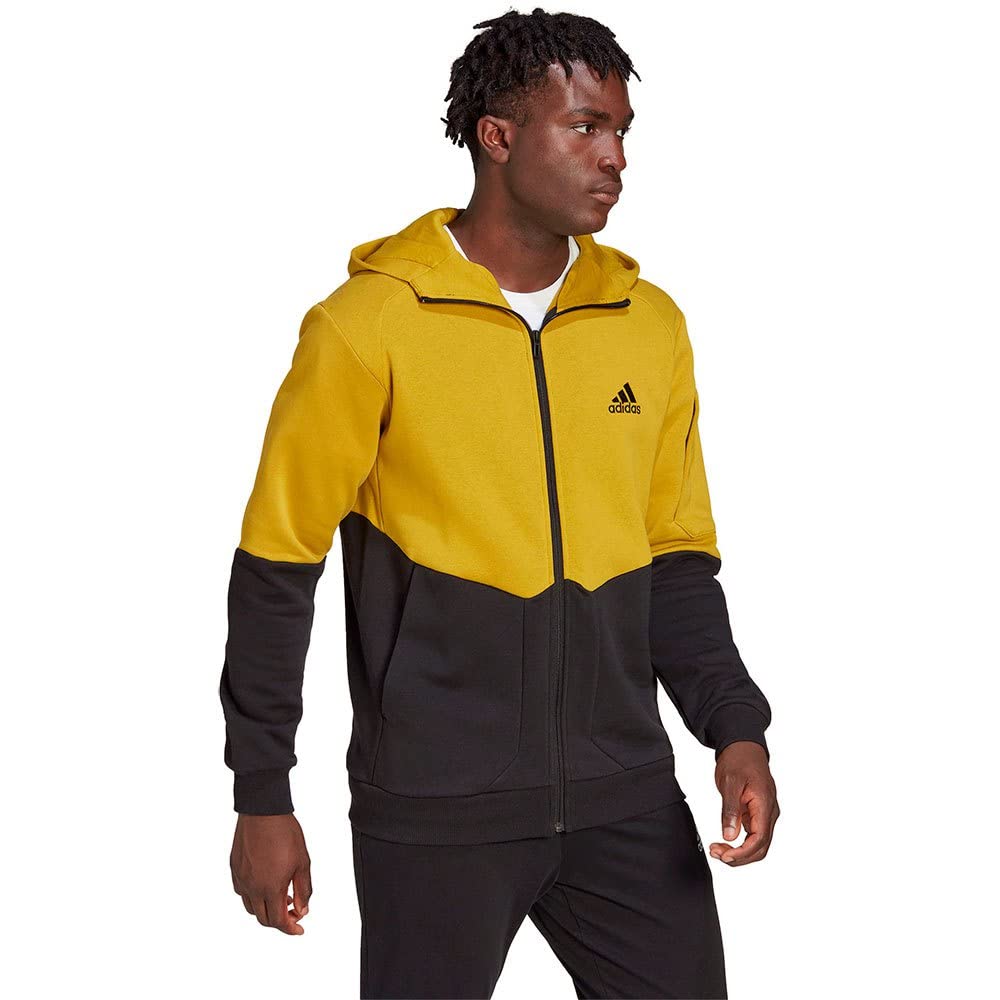 Adidas Essentials For Gameday Fleece Full-Zip Sudadera con Capucha Y Cremallera Hombre