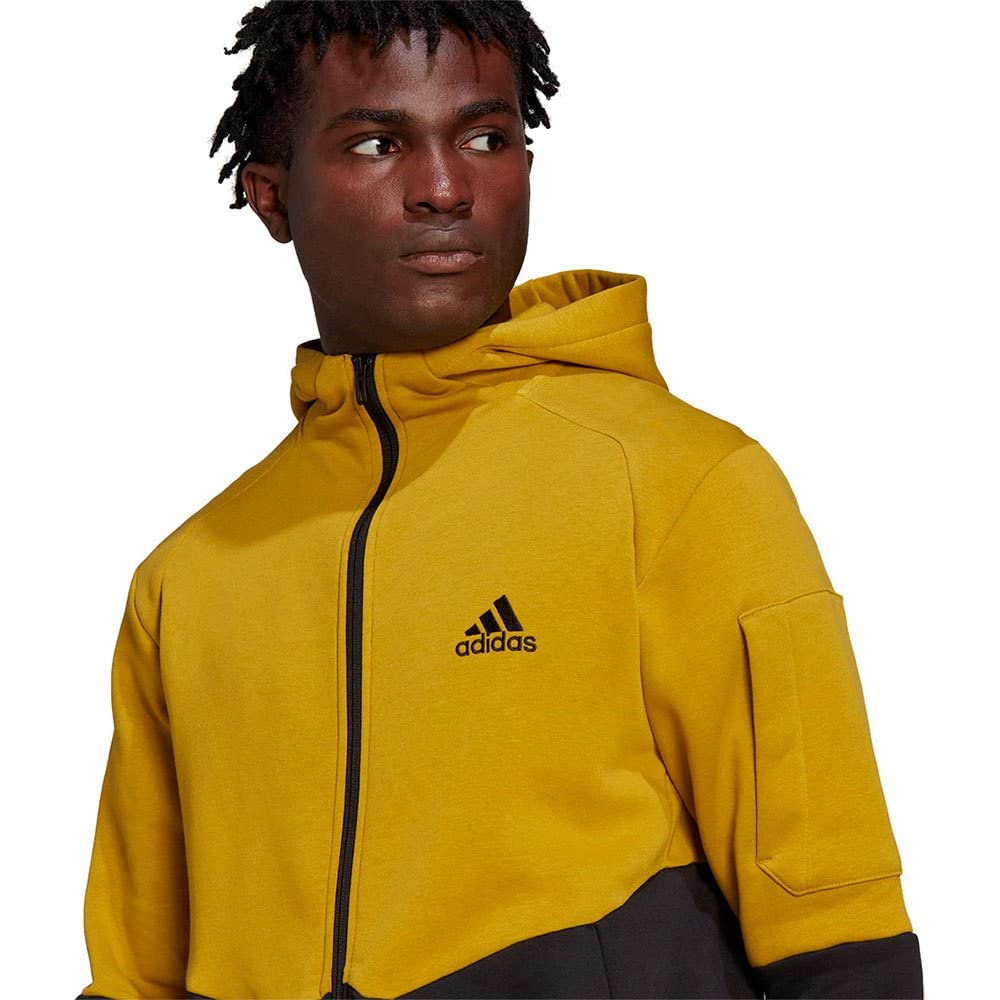 Adidas Essentials For Gameday Fleece Full-Zip Sudadera con Capucha Y Cremallera Hombre