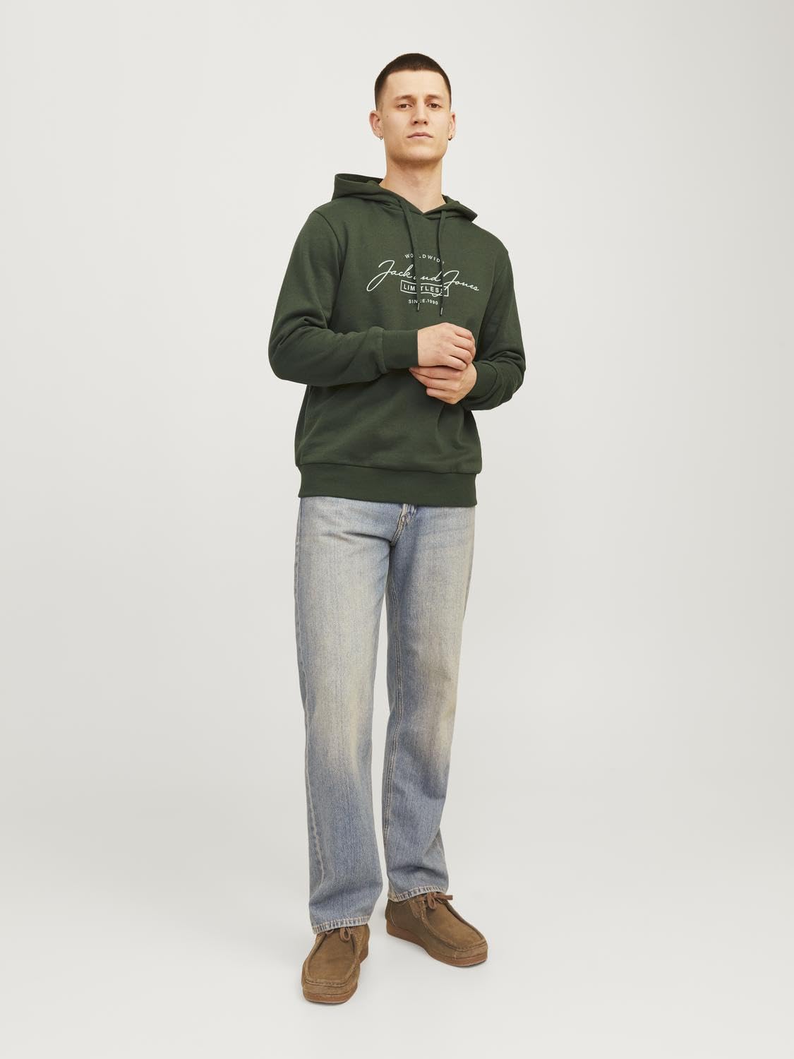 JACK & JONES Jjferris Sudadera con Capucha Hombre