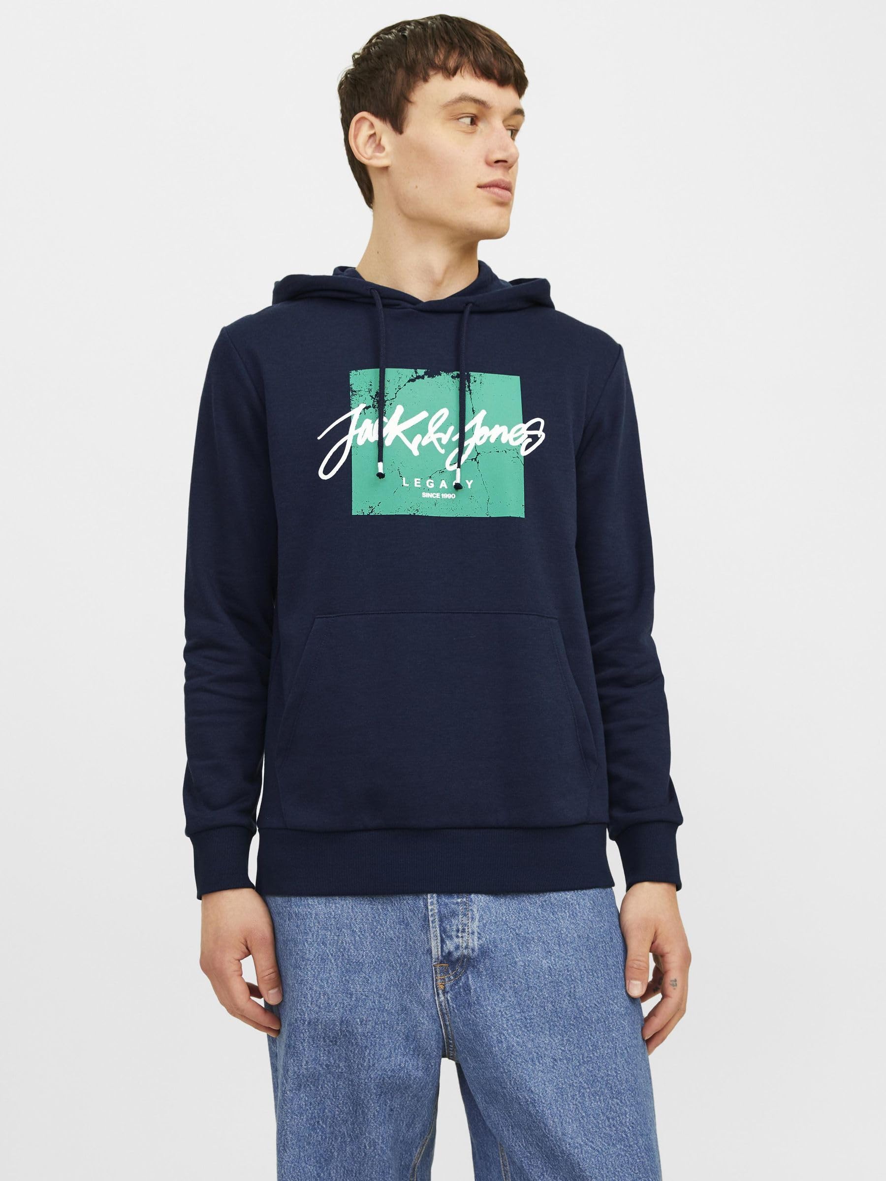 JACK & JONES Jjtiley Sweat Hood Sudadera con Capucha para Hombre