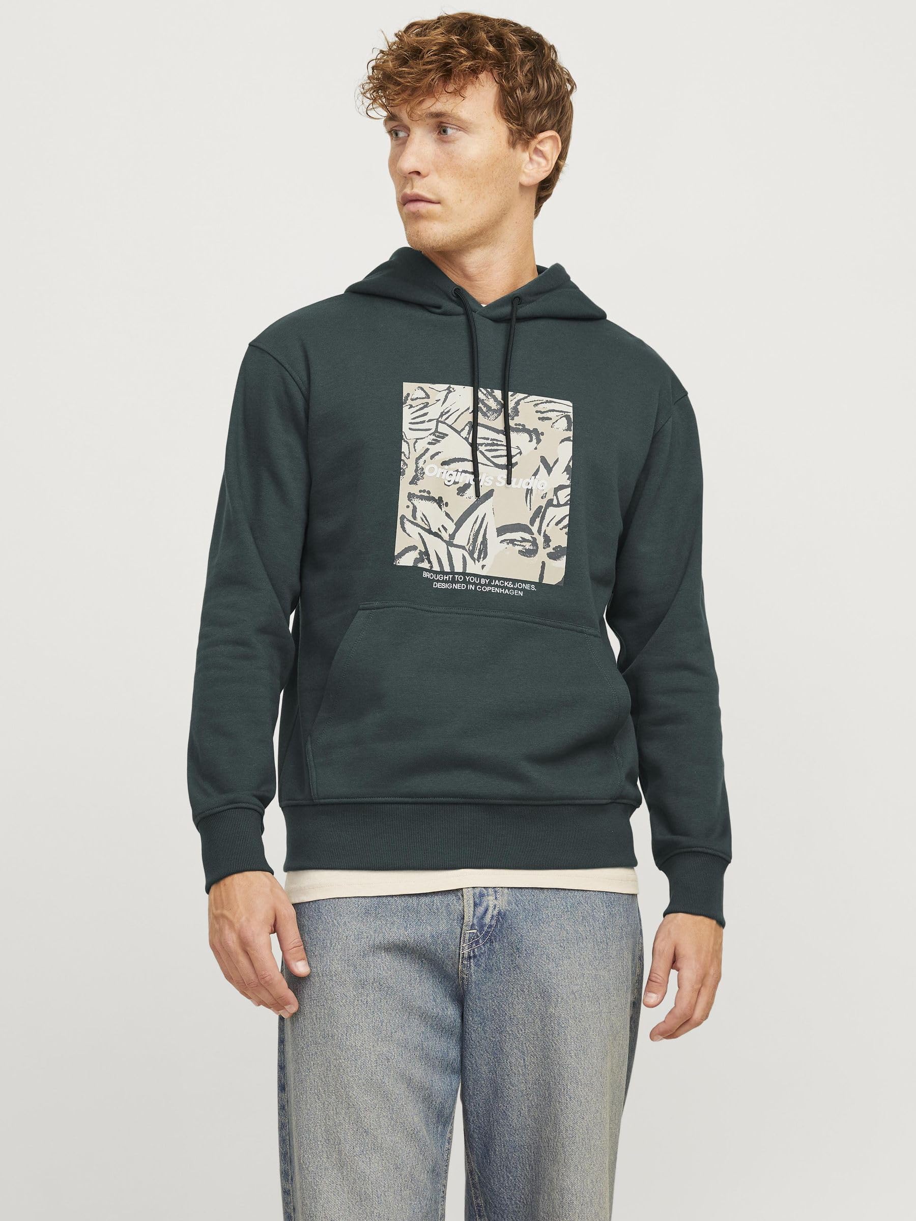 JACK & JONES Jorvesterbro Newton Boxfront Sweat BF Sudadera con Capucha para Hombre