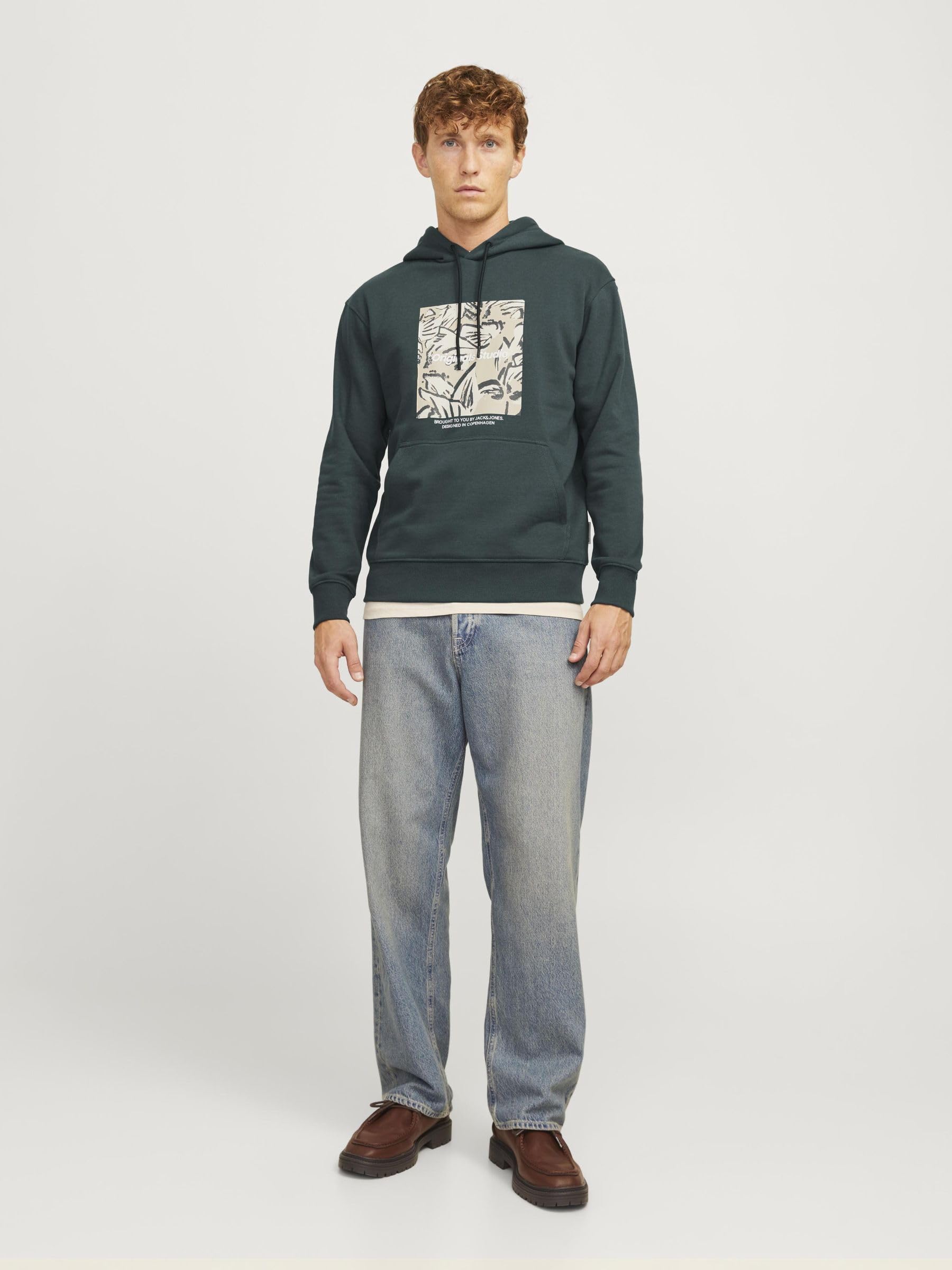 JACK & JONES Jorvesterbro Newton Boxfront Sweat BF Sudadera con Capucha para Hombre