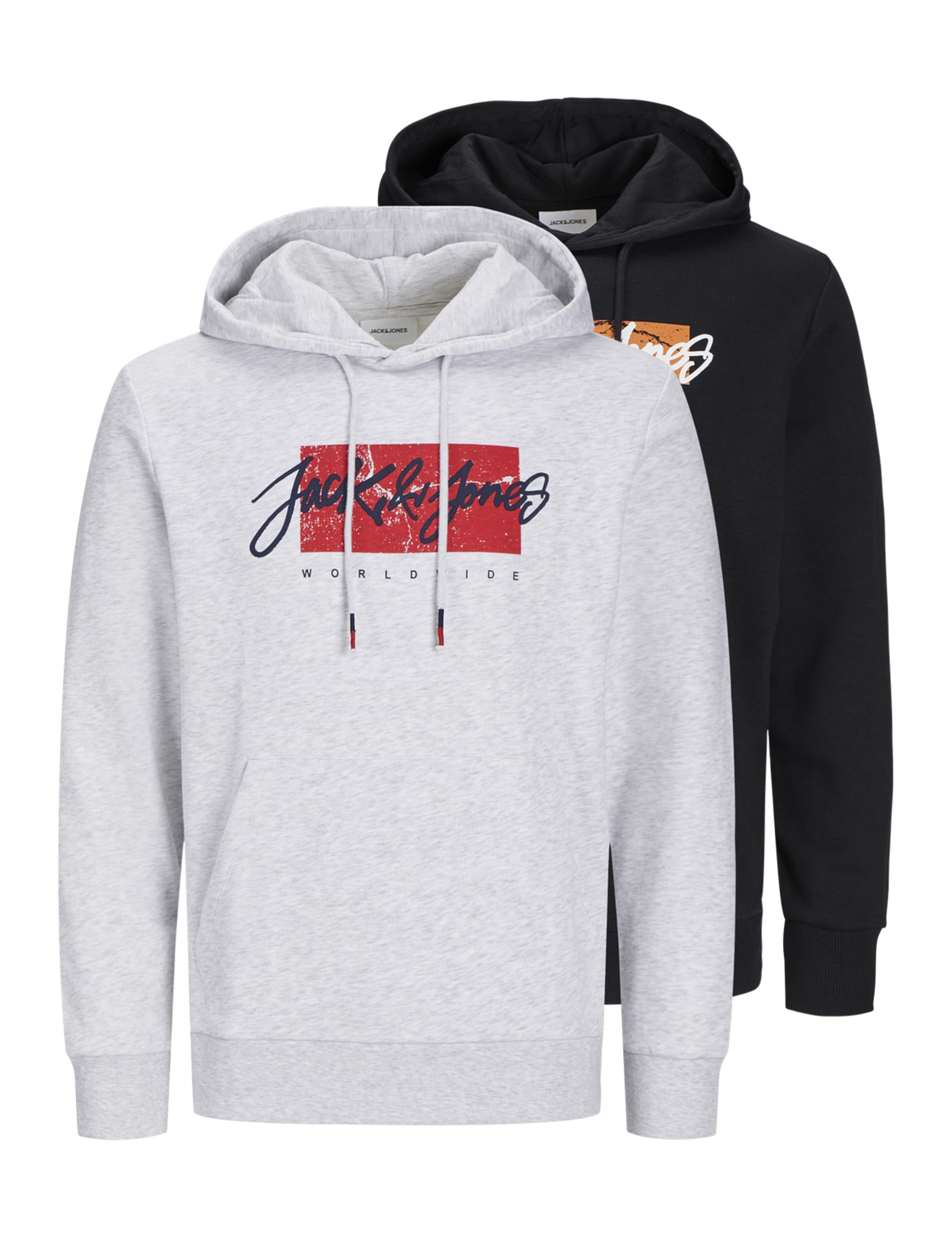 JACK & JONES Sudadera con Capucha (Pack de 2) para Hombre