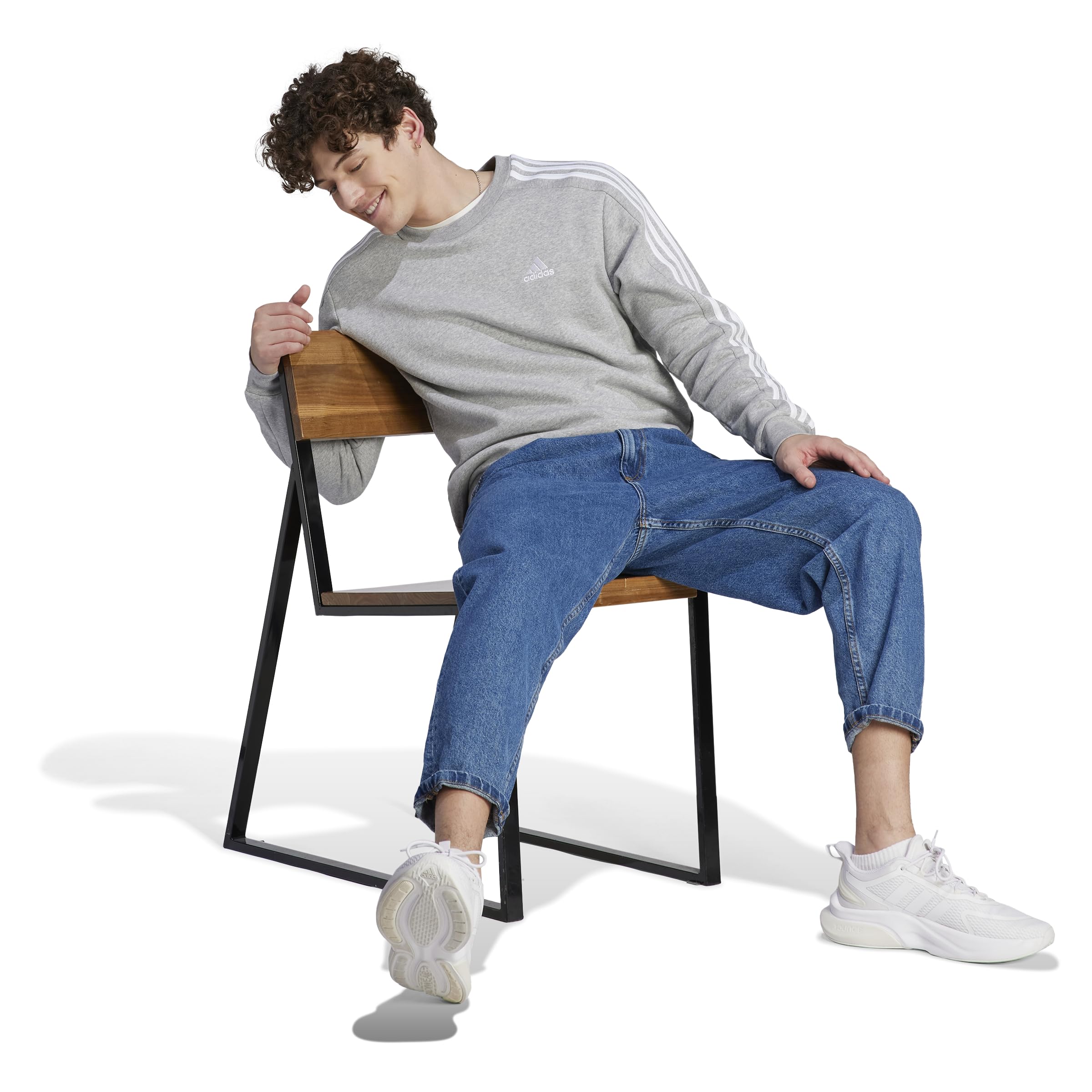adidas Essentials Fleece 3-Stripes Sweatshirt Sudadera Hombre
