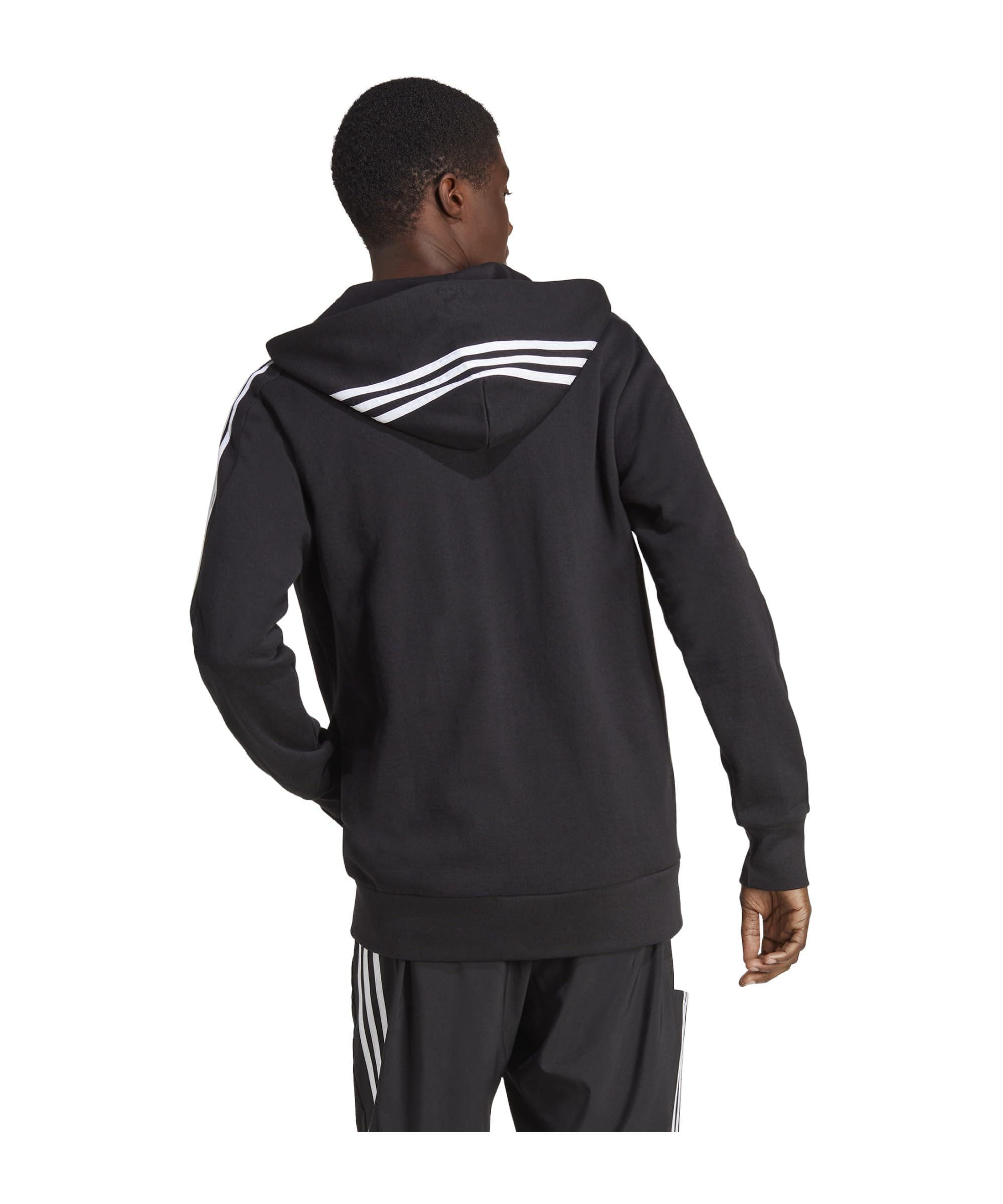 adidas Essentials French Terry 3-Stripes Full-Zip Hoodie Sudadera con Capucha Hombre (Pack de 1)