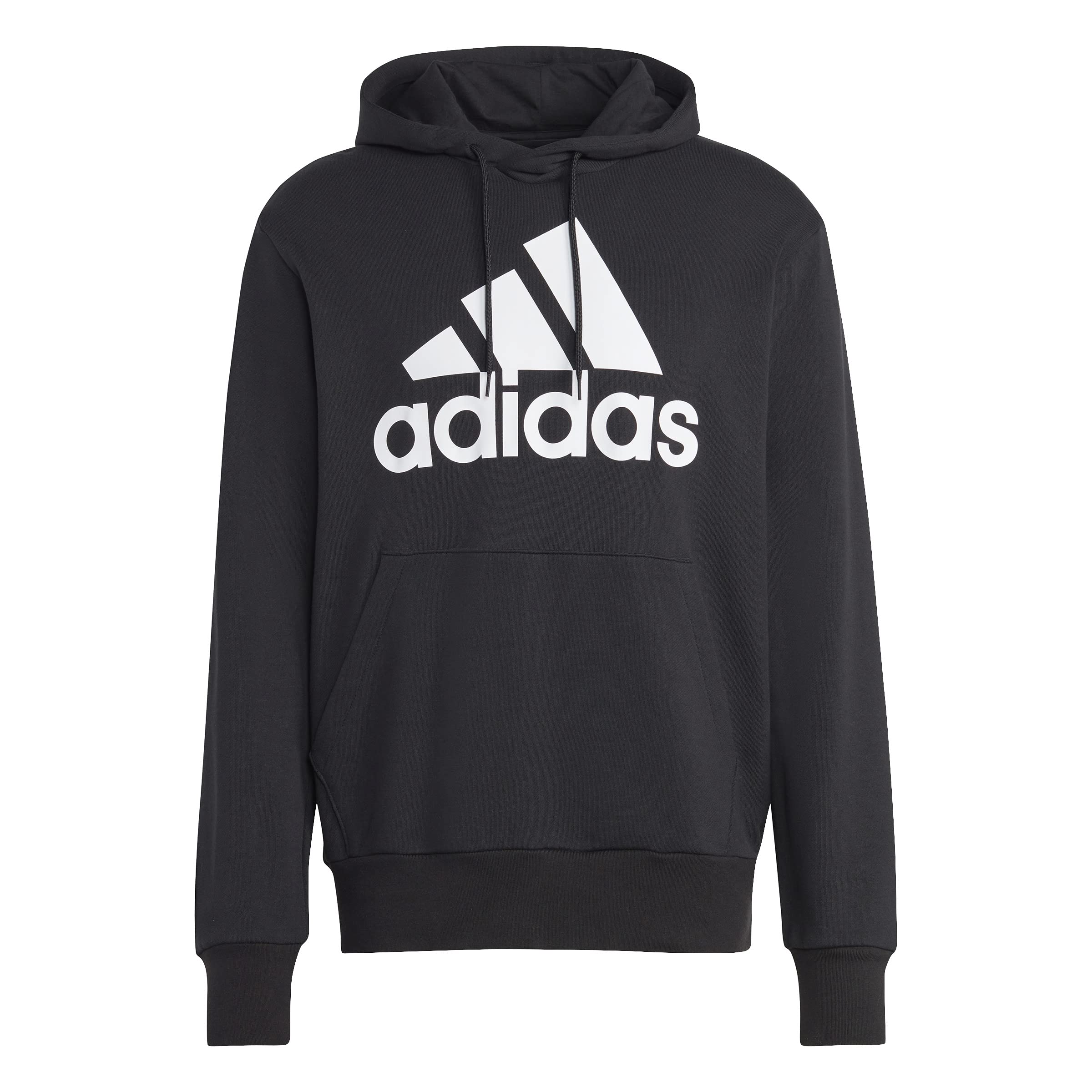 adidas Hombre Essentials French Terry Big Logo Hoodie, Black, XXL