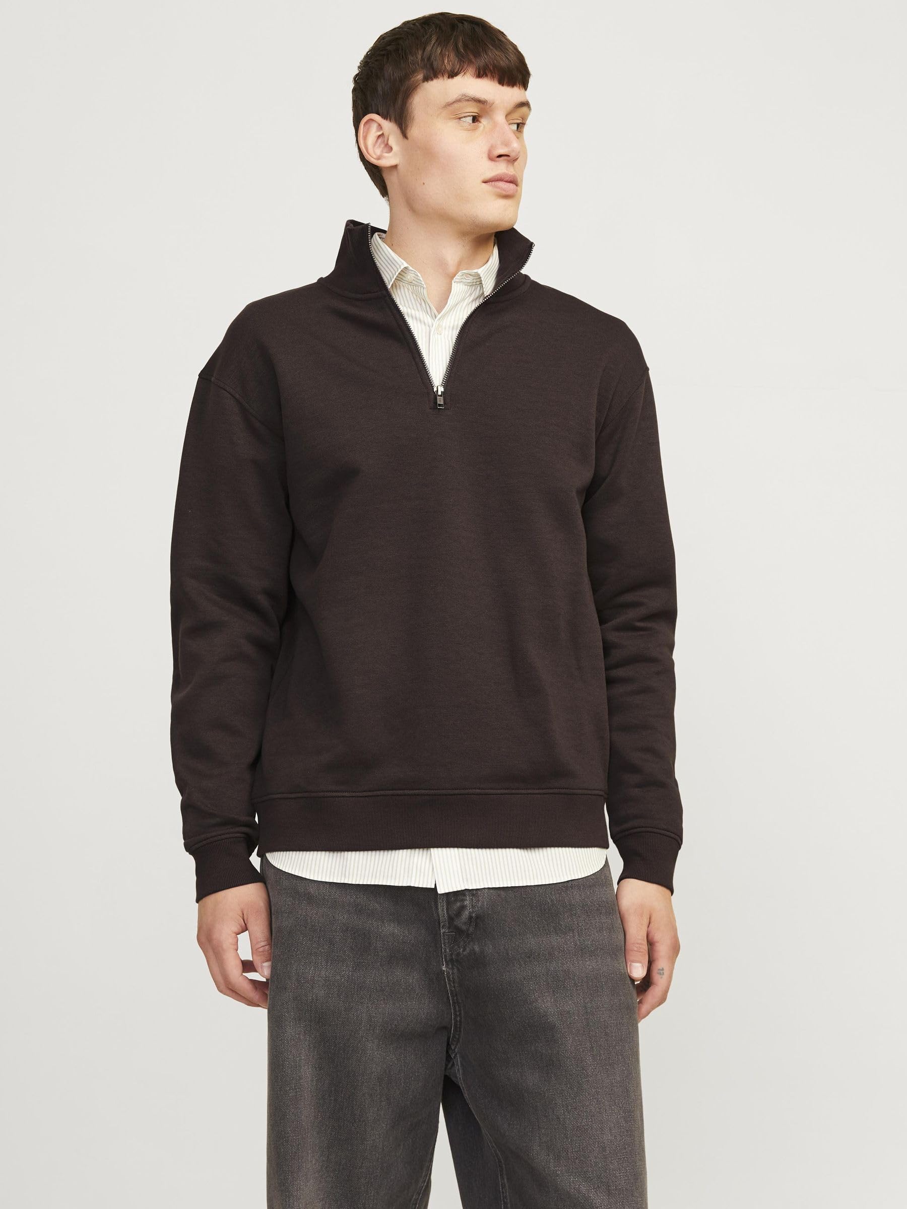 Jack & Jones Men's Jjebradley Sweat Half Zip Noos Sweatshirt