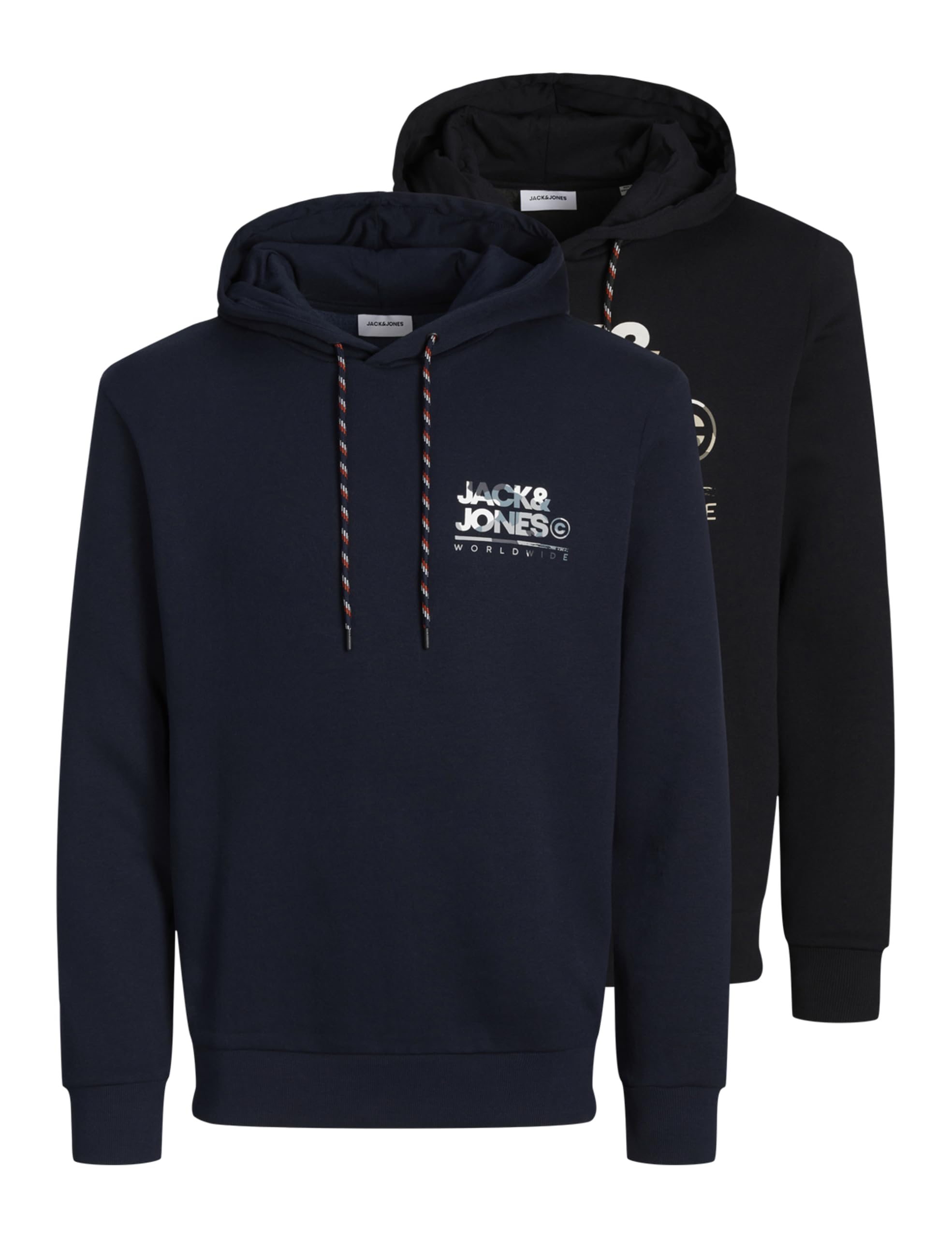 JACK & JONES Sudadera con Capucha (Pack de 2) para Hombre