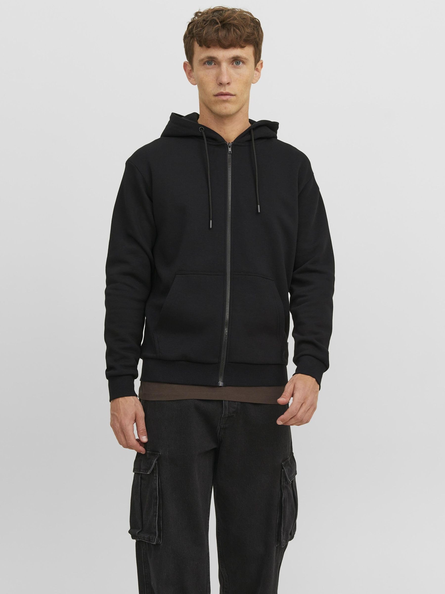 JACK & JONES Zip Hoodie Plain Zip Hoodie
