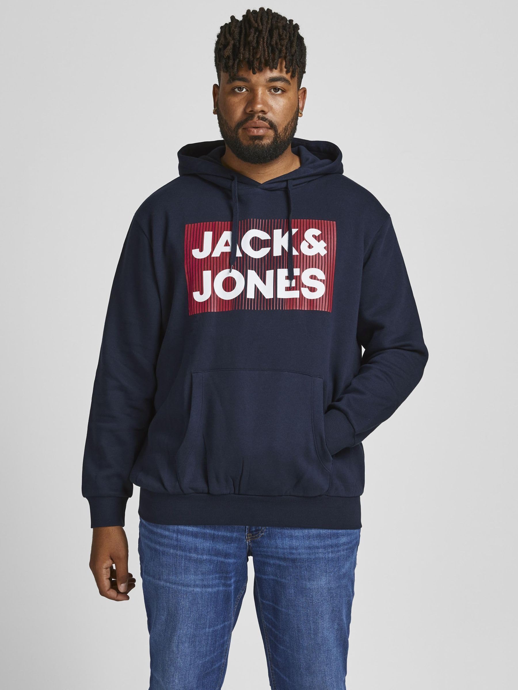 JACK&JONES PLUS Jjecorp Logo Sweat Hood Noos PS Hooded Sweatshirt para Hombre