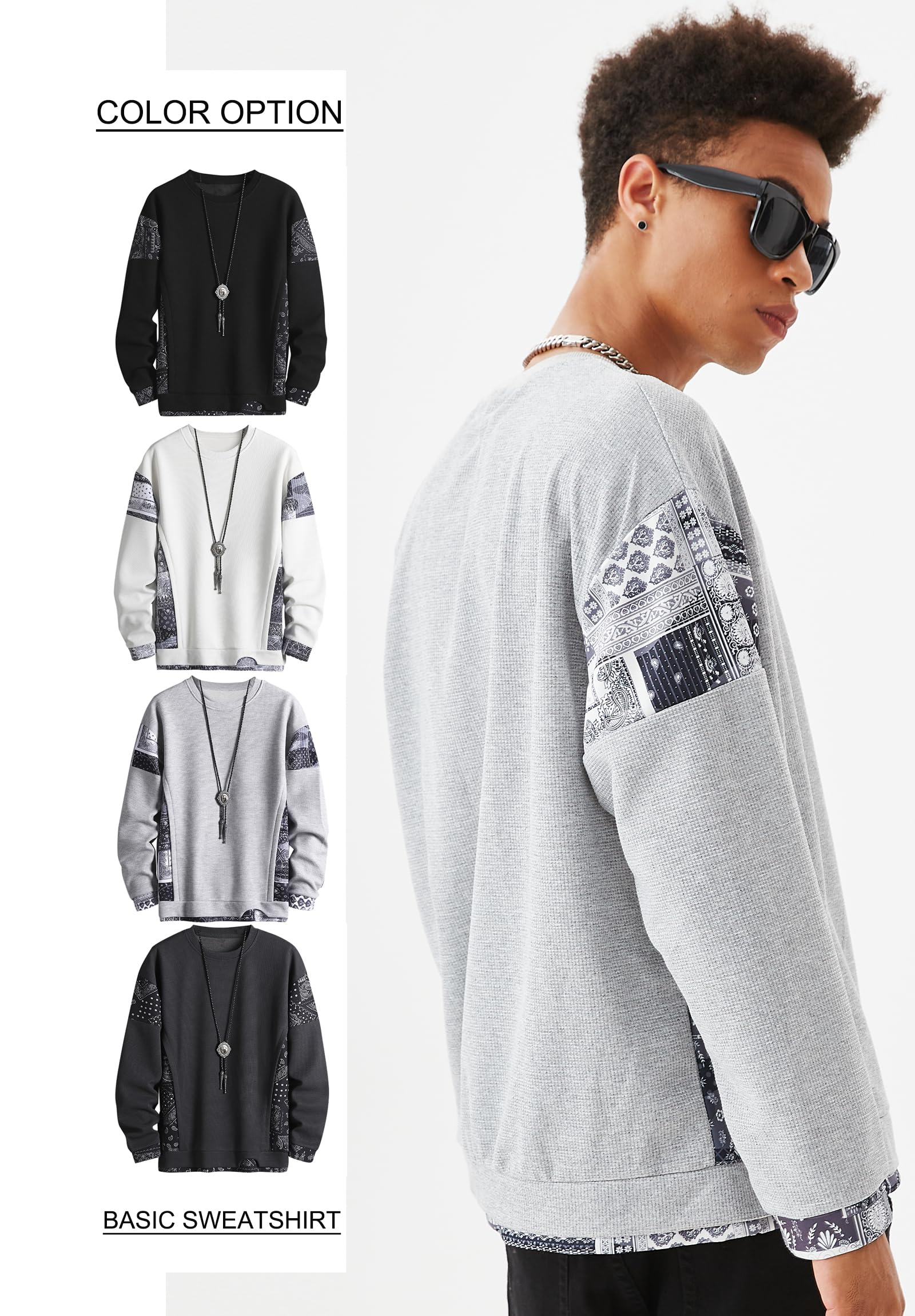 JJdocvanatic Sudadera con Cuello Redondo Hombre Top Crew Neck Sweatshirt