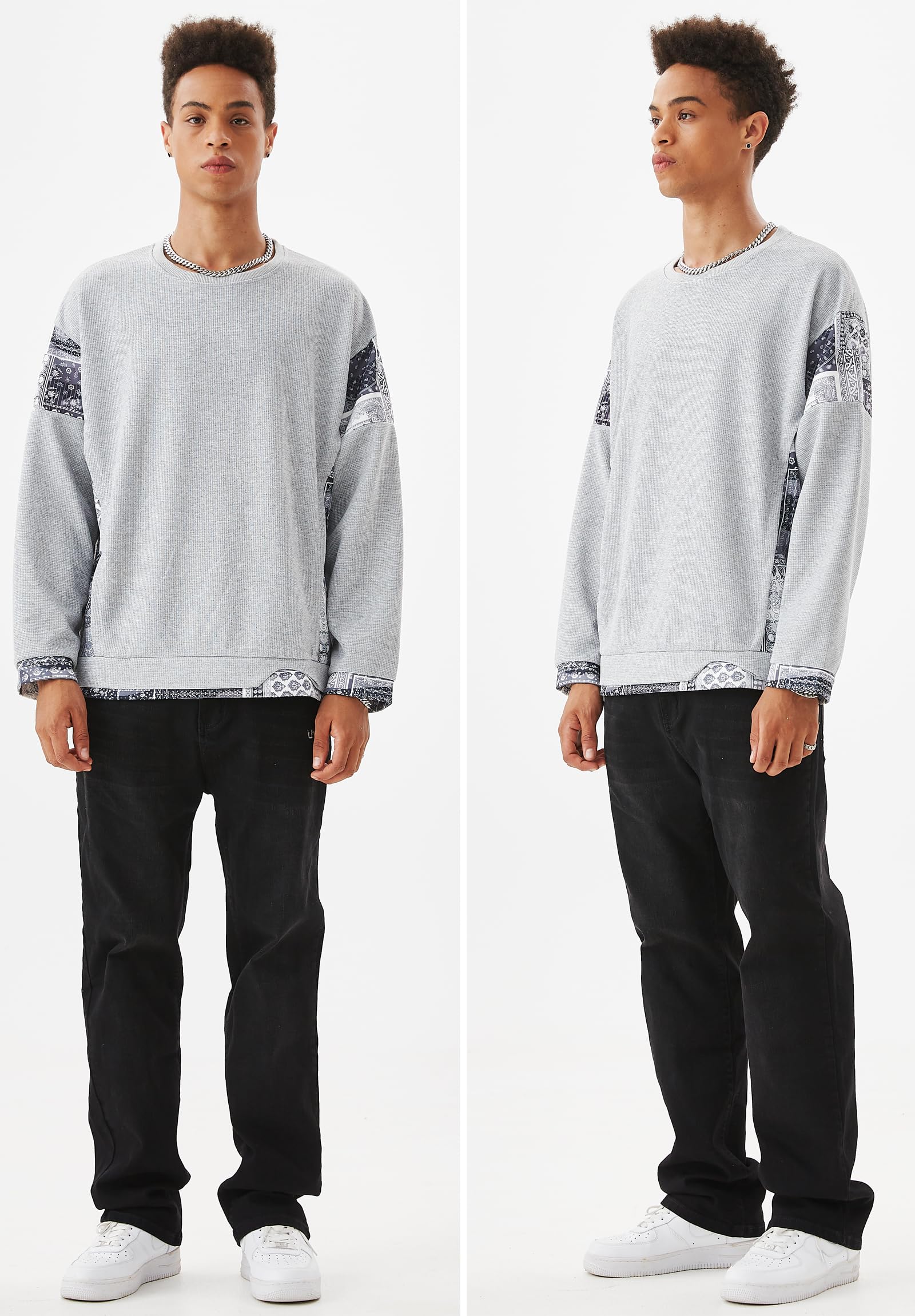 JJdocvanatic Sudadera con Cuello Redondo Hombre Top Crew Neck Sweatshirt