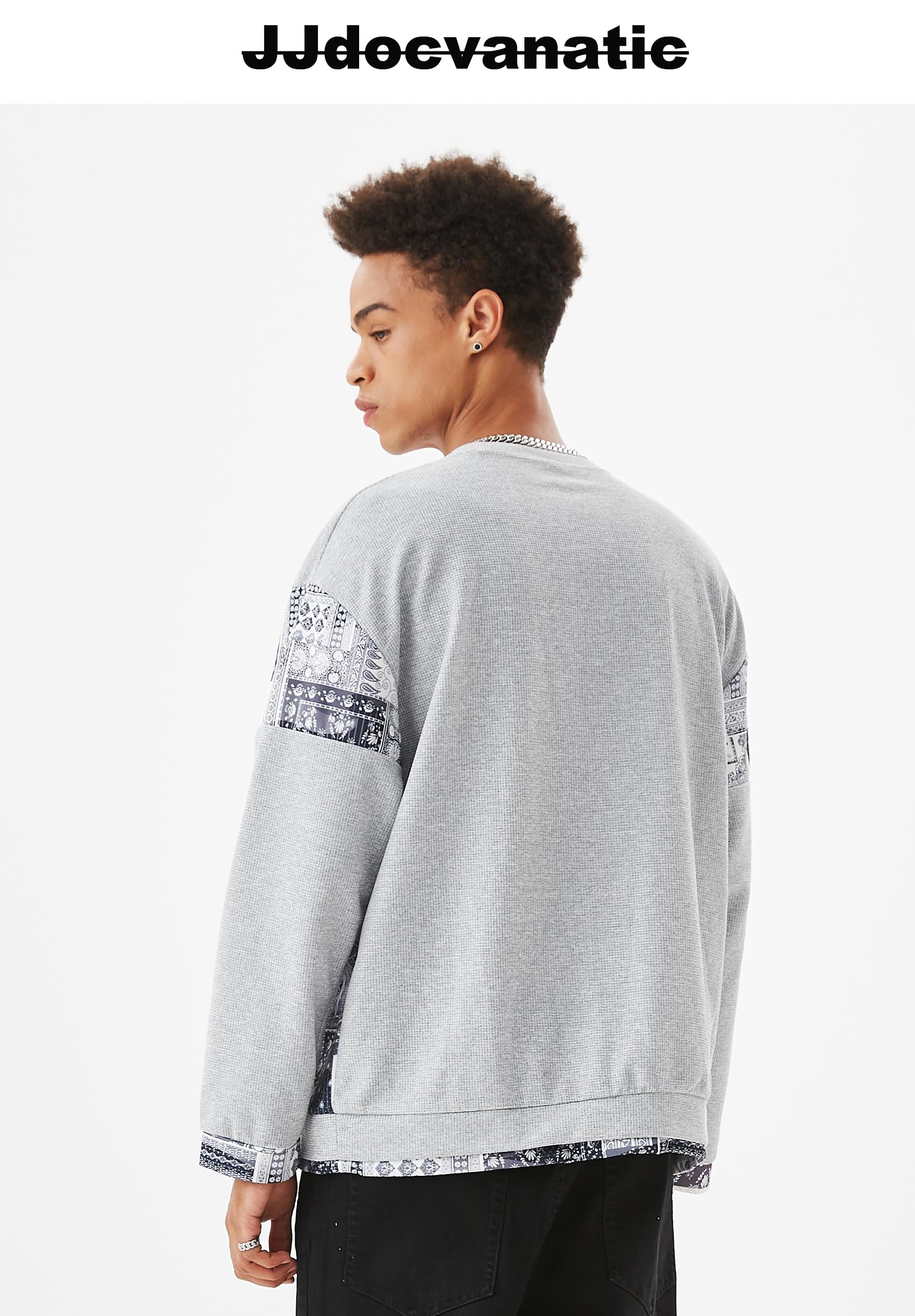 JJdocvanatic Sudadera con Cuello Redondo Hombre Top Crew Neck Sweatshirt