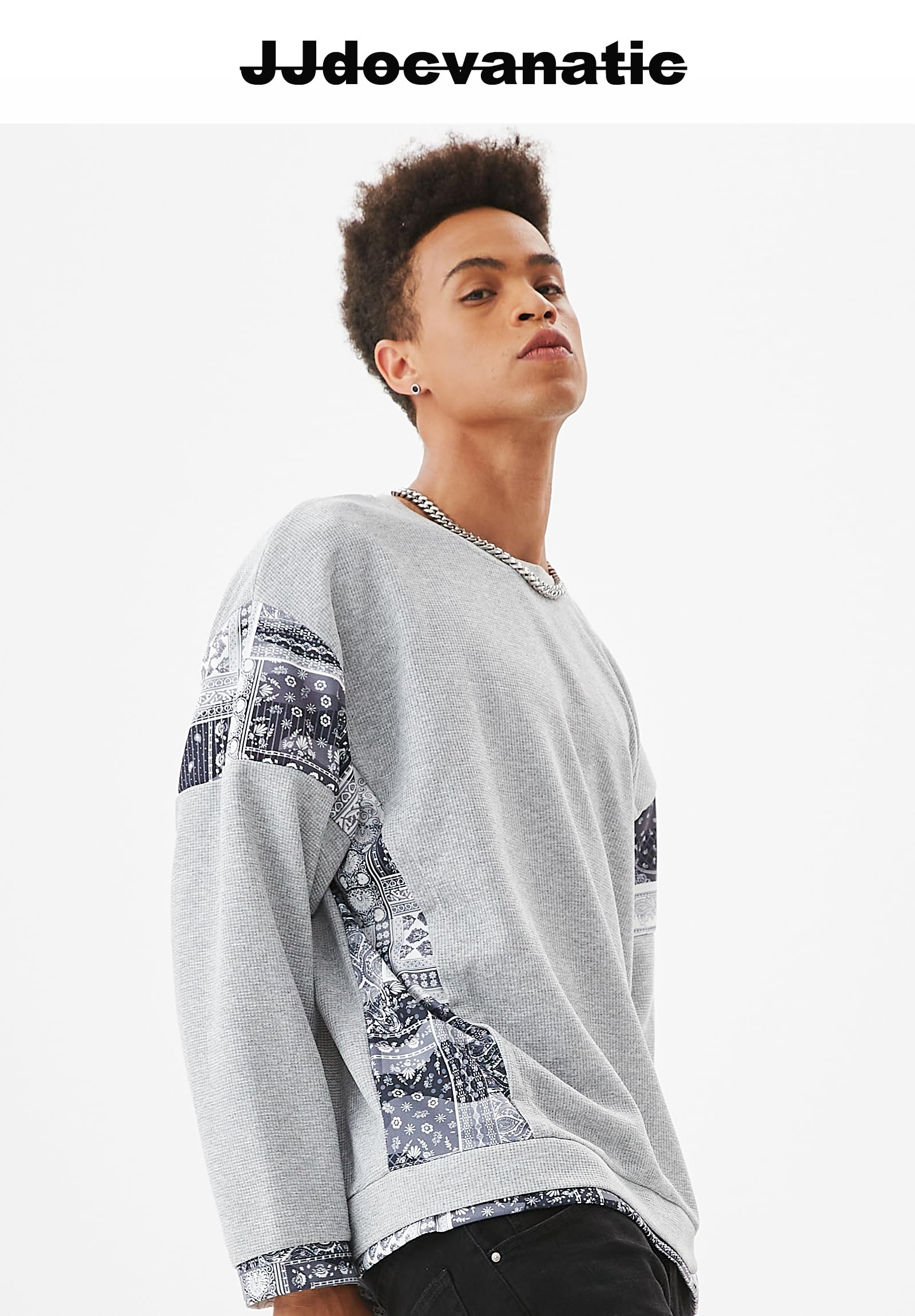 JJdocvanatic Sudadera con Cuello Redondo Hombre Top Crew Neck Sweatshirt