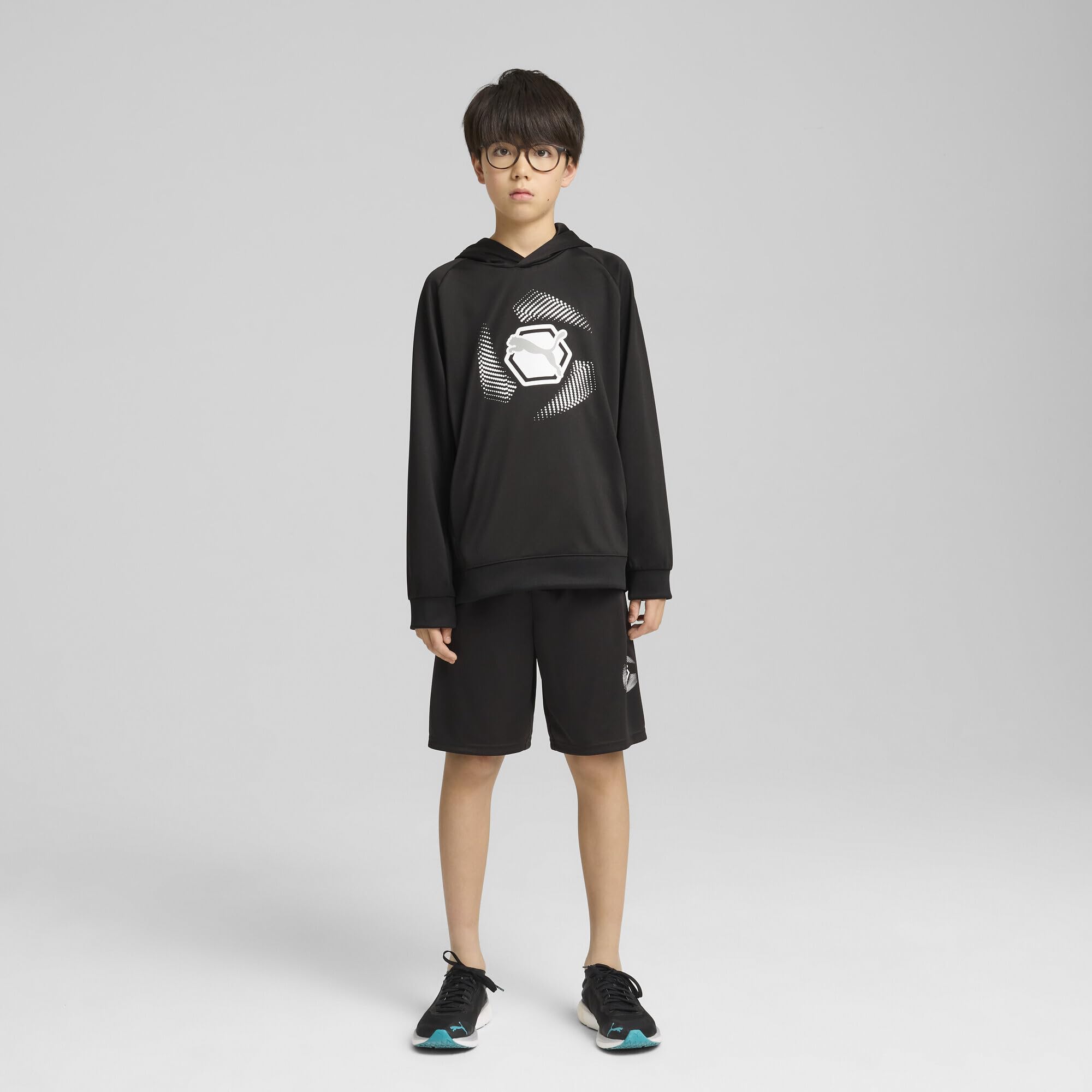 PUMA Active Sports Graphic Poly Hoodie B