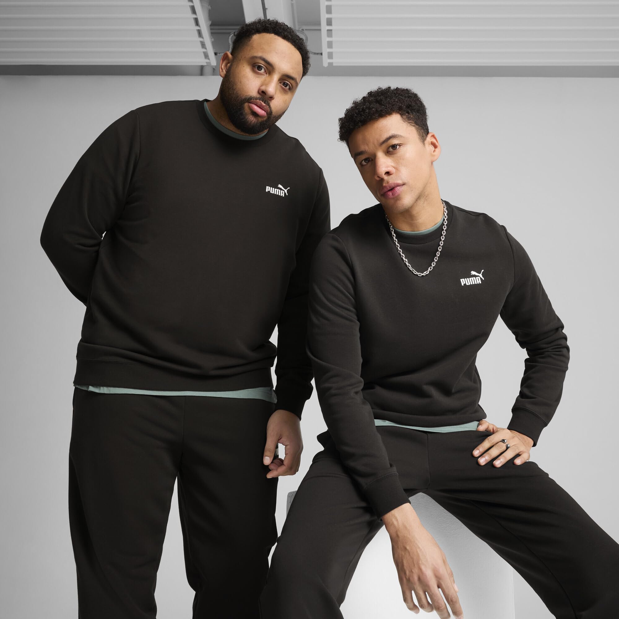 PUMA ESS Small No. 1 Logo Crew TR Sudaderas con tripulación Hombre