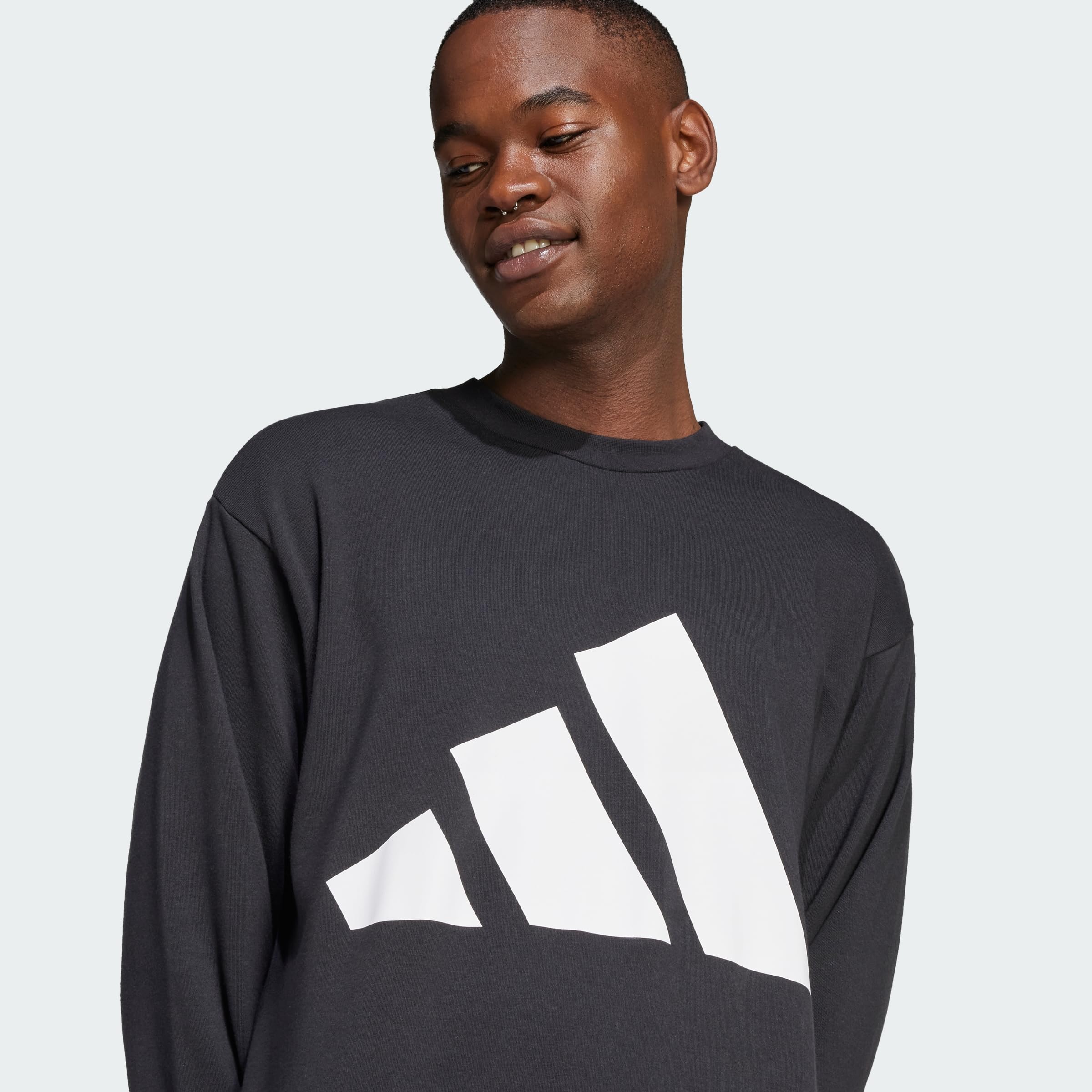 adidas Essentials Big Logo French Terry Sweatshirt Sudadera Hombre (Pack de 1)